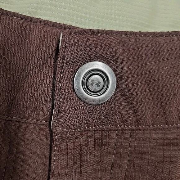 Under Armour Convertible Pants Men's 40x32 Brown Nylon Ripstop 7 Pocket Gorpcore - Picture 5 of 12